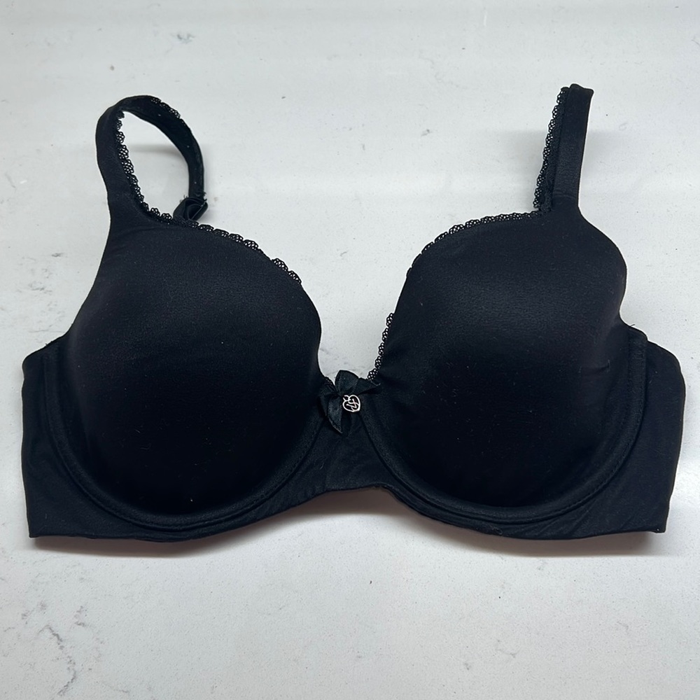 Victoria’s Secret Lined Demi Underwire Bra Size 32DD/E Black